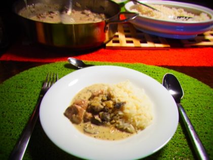 刺繍学校 晩御飯